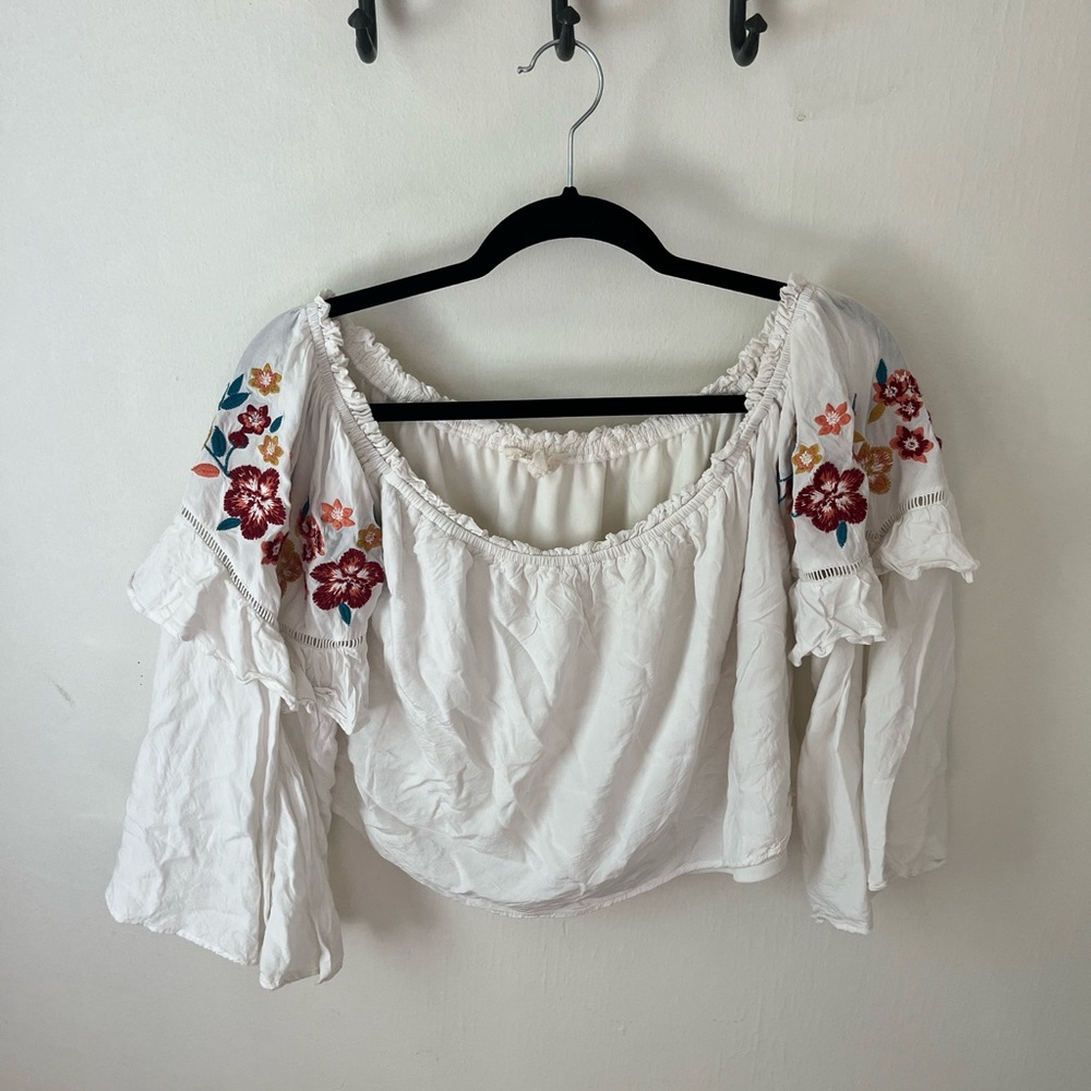 Off the shoulder floral top